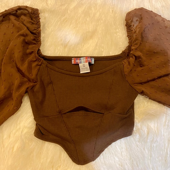 Brown Crop Top - Picture 5 of 6